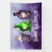 Gelukkige Halloween Brews en Boos Apothecary Banne Spandoek (Verticaal)