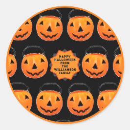 Gelukkige Halloween-cadeautags Ronde Sticker