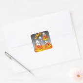 Gelukkige Halloween Candy Corn jongens Vierkante Sticker (Envelop)