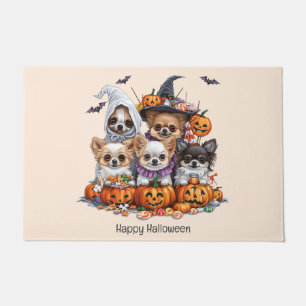 Gelukkige Halloween Chihuahua Honden Deurmat