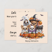 Gelukkige Halloween Chihuahua Honden Kaart (Voorkant / Achterkant)