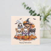 Gelukkige Halloween Chihuahua Honden Kaart (Staand voorkant)