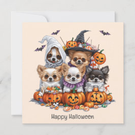 Gelukkige Halloween Chihuahua Honden Kaart