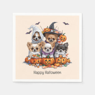 Gelukkige Halloween Chihuahua Honden Servet