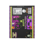 Gelukkige Halloween Chip Bag Wrappers Party Favori Notitieblok (Linkerzijde)