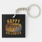 GELUKKIGE HALLOWEEN DANSEDER SKELET SLEUTELHANGER (Achterkant)