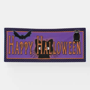 Gelukkige Halloween Dierenvrienden Spandoek