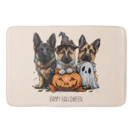 Gelukkige Halloween Duitse Herder Honden Badmat