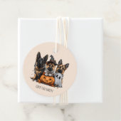 Gelukkige Halloween Duitse Herder Honden Bedankjes Labels (In situ)