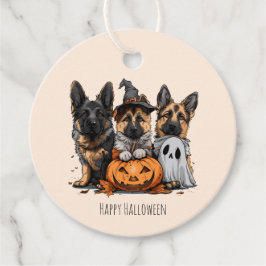 Gelukkige Halloween Duitse Herder Honden Bedankjes Labels