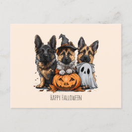 Gelukkige Halloween Duitse Herder Honden Briefkaart