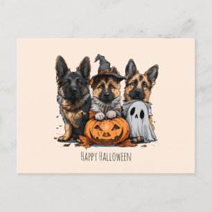 Gelukkige Halloween Duitse Herder Honden Briefkaart