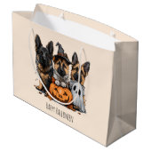 Gelukkige Halloween Duitse Herder Honden Groot Cadeauzakje (Achterkant Gekanteld)