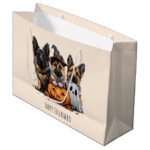 Gelukkige Halloween Duitse Herder Honden Groot Cadeauzakje (Voorkant Gekanteld)
