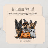 Gelukkige Halloween Duitse Herder Honden Kaart (Voorkant / Achterkant)