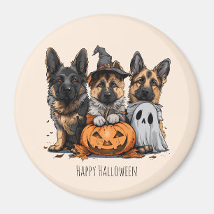 Gelukkige Halloween Duitse Herder Honden Magneet