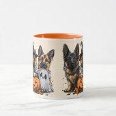 Gelukkige Halloween Duitse Herder Honden Mok (Midden)
