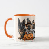 Gelukkige Halloween Duitse Herder Honden Mok (Links)