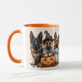 Gelukkige Halloween Duitse Herder Honden Mok
