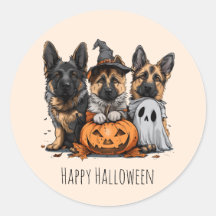 Gelukkige Halloween Duitse Herder Honden