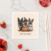 Gelukkige Halloween Duitse Herder Honden Servet (Insitu)