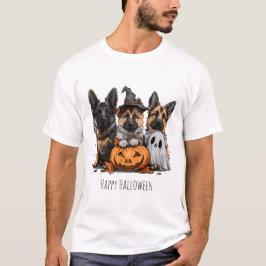 Gelukkige Halloween Duitse Herder Honden T-shirt