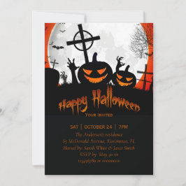 gelukkige Halloween-feestuitnodiging Aankondiging