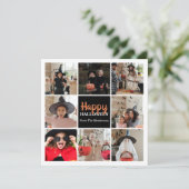 Gelukkige Halloween Fotocollage Eenvoudig Kaart (Staand voorkant)