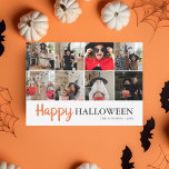 Gelukkige Halloween Fotocollage Modern<br><div class="desc">Foto en moderne scriptkalligrafie.</div>