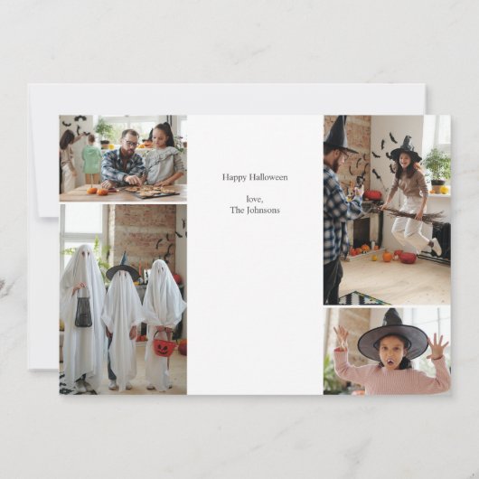 Gelukkige Halloween Fotocollage Modern Kaart (Achterkant)