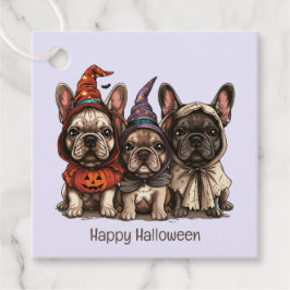 Gelukkige Halloween Franse Bulldogs Bedankjes Labels