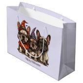 Gelukkige Halloween Franse Bulldogs Groot Cadeauzakje (Achterkant Gekanteld)