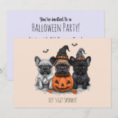 Gelukkige Halloween Franse Bulldogs Kaart (Voorkant / Achterkant)