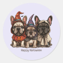 Gelukkige Halloween Franse Bulldogs