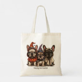Gelukkige Halloween Franse Bulldogs Tote Bag (Achterkant)