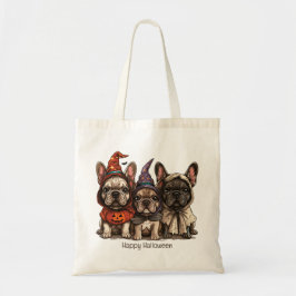 Gelukkige Halloween Franse Bulldogs Tote Bag