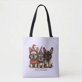 Gelukkige Halloween Franse Bulldogs Tote Bag