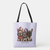 Gelukkige Halloween Franse Bulldogs Tote Bag (Achterkant)