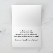 Gelukkige Halloween geesten en pompoen verjaardags Kaart (Binnen)