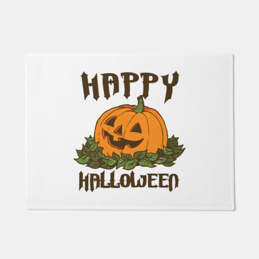 Gelukkige Halloween Ghost -Halloween kostuum Pumki Deurmat (Voorkant)