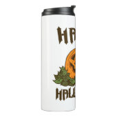 Gelukkige Halloween Ghost -Halloween kostuum Pumki Thermosbeker (Gedraaid links)