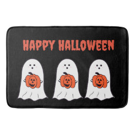 Gelukkige Halloween Ghosts met Jack-o-Lanterns Badmat