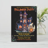 Gelukkige Halloween Ghoul uitnodiging (Staand voorkant)