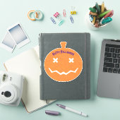 Gelukkige Halloween Glitter Pompoen Sticker (iPad Cover)