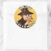 Gelukkige Halloween Goede Heks met Masker Sticker (Tas)