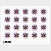 Gelukkige Halloween Golden Retriever Honden Heksen Ronde Sticker (Vel)