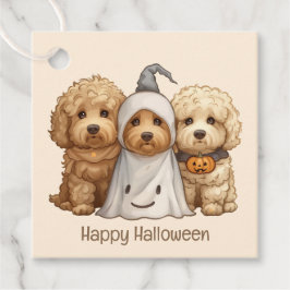 Gelukkige Halloween Goldendoodle Honden Bedankjes Labels