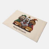 Gelukkige Halloween Goldendoodle Honden Deurmat (Schuin)