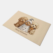 Gelukkige Halloween Goldendoodle Honden Deurmat (Schuin)