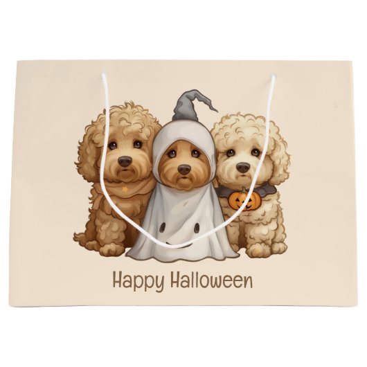 Gelukkige Halloween Goldendoodle Honden Groot Cadeauzakje (Voorkant)